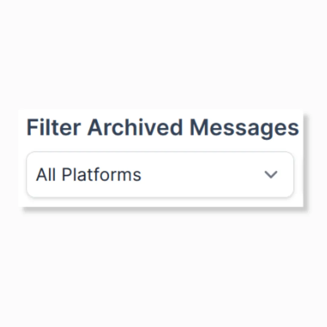 Filtered view of archived messages kept securely in tamper-proof storage